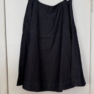 Modern Citizen Denim A-Line Skirt with Subtle Seaming